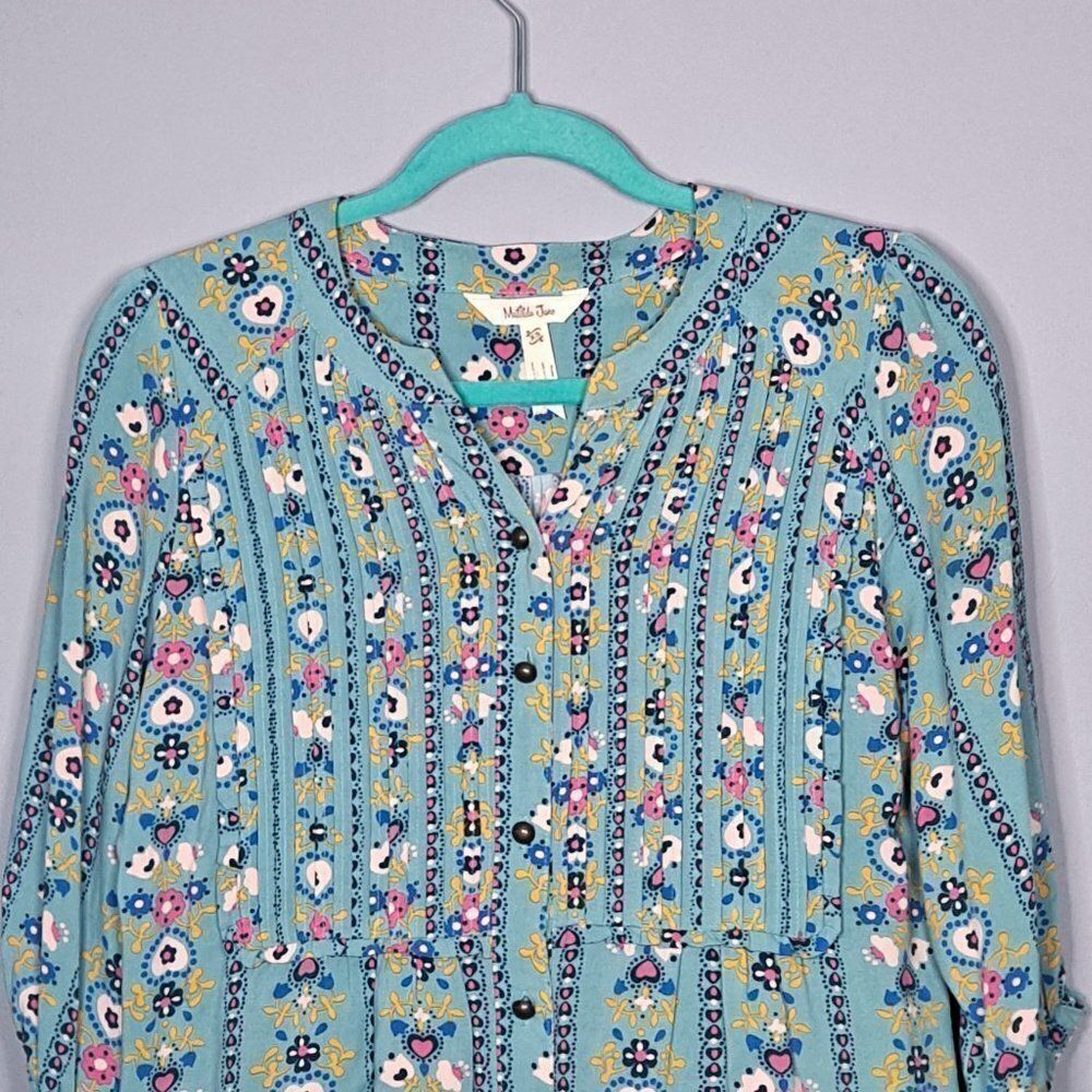 Matilda Jane Once Upon a Muse Top XS Blue Peasant Tunic Women's Shirt - Picture 6 of 9